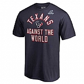 Men's Texans Navy 2018 NFL Playoffs Against The World T-Shirt,baseball caps,new era cap wholesale,wholesale hats